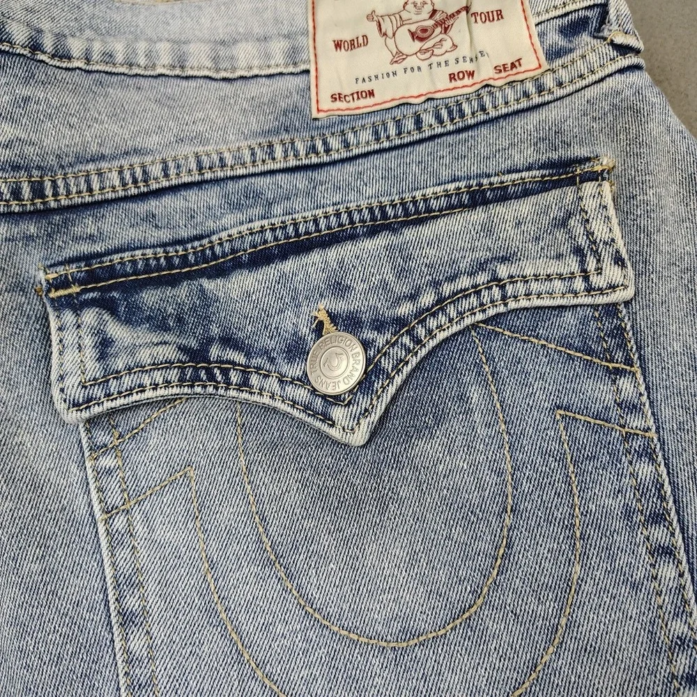 True Religion Billy Bootcut Jeans Relaxed 36 x 33½ Blue Flap Pocket New $164